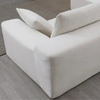 Divano Sezionale Imbottito Minimalista a L Modulare Verde da 277 cm con Combinazione a Due Pezzi - 277L x 173P x 72A cm