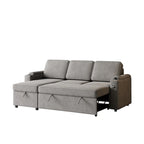 Divano letto componibile imbottito estraibile con spazio di archiviazione da 85,8 pollici