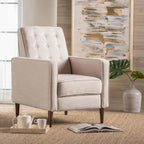 Poltrona reclinabile in tessuto stile Mid-Century Modern con gambe in betulla
