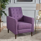 Poltrona reclinabile in tessuto stile Mid-Century Modern con gambe in betulla