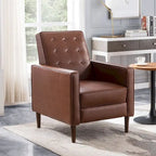 Poltrona reclinabile in tessuto stile Mid-Century Modern con gambe in betulla