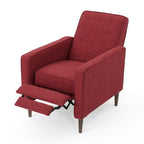 Poltrona reclinabile in tessuto stile Mid-Century Modern con gambe in betulla