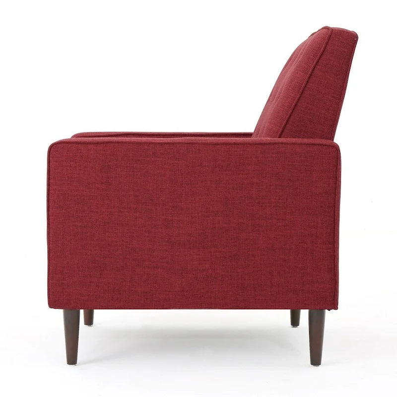 Poltrona reclinabile in tessuto stile Mid-Century Modern con gambe in betulla