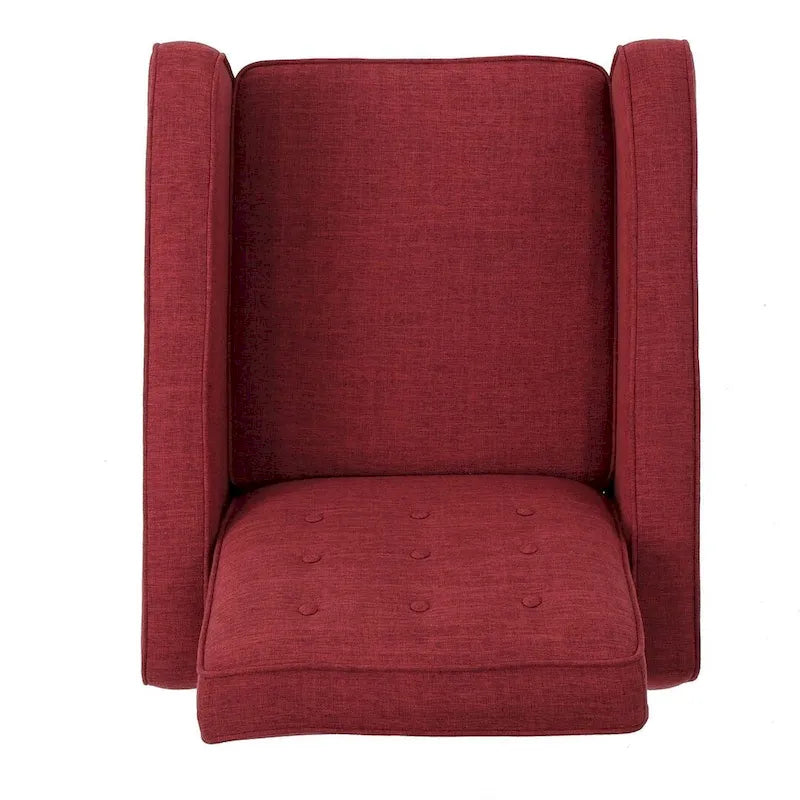 Poltrona reclinabile in tessuto stile Mid-Century Modern con gambe in betulla