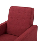 Poltrona reclinabile in tessuto stile Mid-Century Modern con gambe in betulla