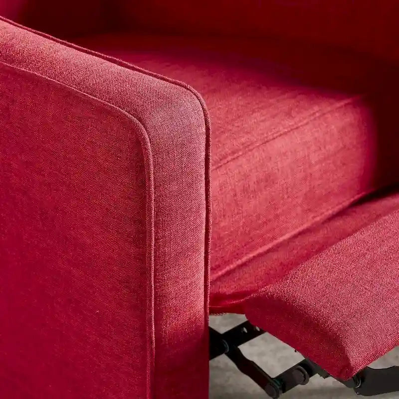 Poltrona reclinabile in tessuto stile Mid-Century Modern con gambe in betulla