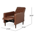 Poltrona reclinabile in tessuto stile Mid-Century Modern con gambe in betulla