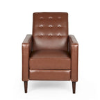 Poltrona reclinabile in tessuto stile Mid-Century Modern con gambe in betulla