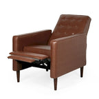 Poltrona reclinabile in tessuto stile Mid-Century Modern con gambe in betulla