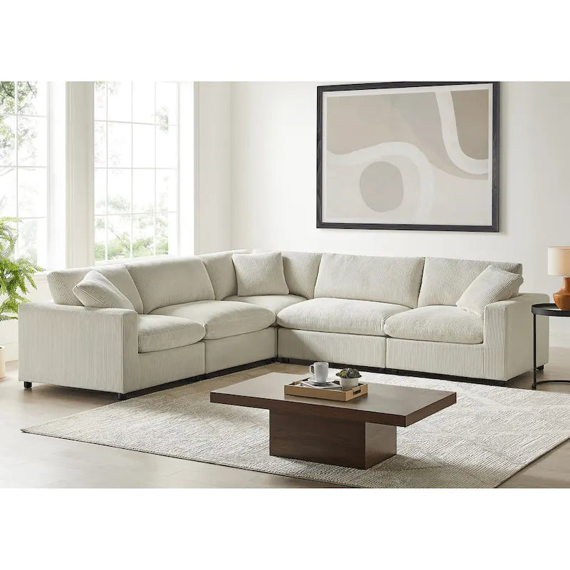 Canapé d'angle modulable 5 pièces Cambrai de Greyson Living