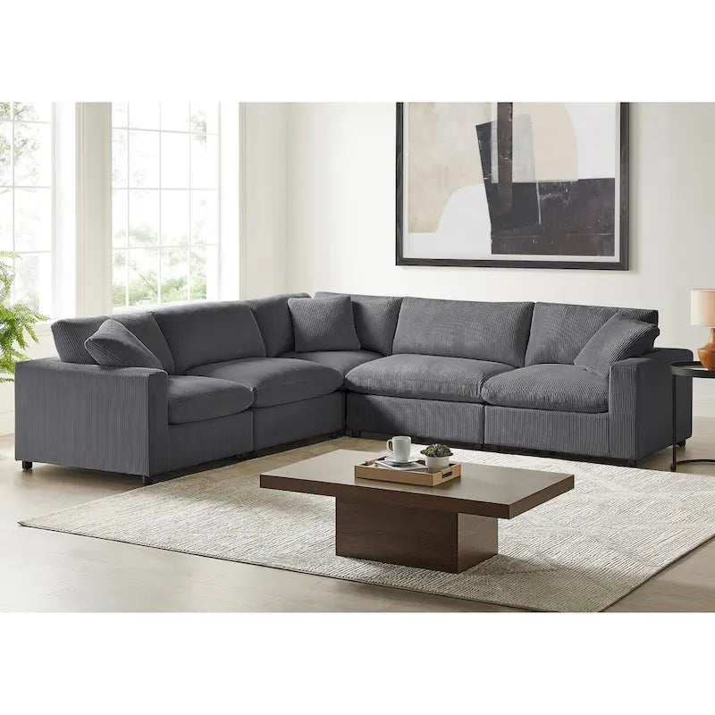 Canapé d'angle modulable 5 pièces Cambrai de Greyson Living