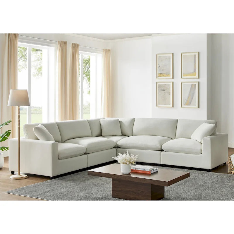 Canapé d'angle modulable 5 pièces Cambrai de Greyson Living
