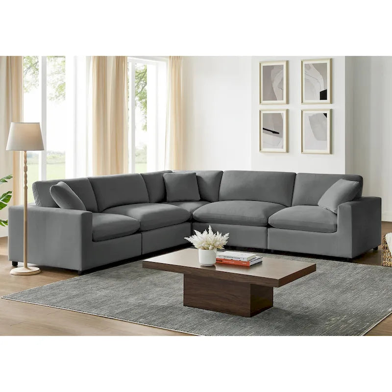 Canapé d'angle modulable 5 pièces Cambrai de Greyson Living