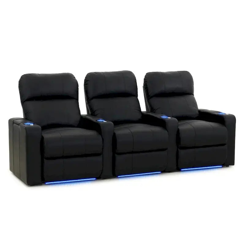 Set di sedute da home theater in pelle Power XL700 (fila da 3)