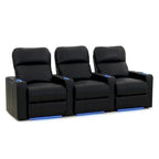 Set di sedute da home theater in pelle Power XL700 (fila da 3)