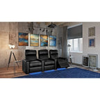 Set di sedute da home theater in pelle Power XL700 (fila da 3)
