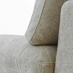 Divano componibile a L Commix con piumino, 4 pezzi, con pouf contenitore