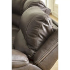 Signature Design by Ashley Divano sezionale reclinabile elettrico Dunleith Brown a 5 pezzi - 123 larghezza x 123 profondità x 43 altezza