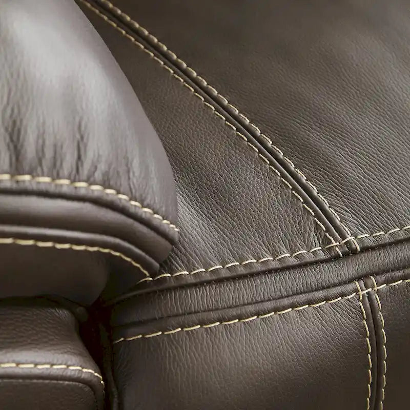 Signature Design by Ashley Divano sezionale reclinabile elettrico Dunleith Brown a 5 pezzi - 123 larghezza x 123 profondità x 43 altezza