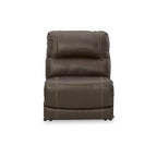 Signature Design by Ashley Divano sezionale reclinabile elettrico Dunleith Brown a 5 pezzi - 123 larghezza x 123 profondità x 43 altezza