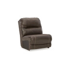 Signature Design by Ashley Divano sezionale reclinabile elettrico Dunleith Brown a 5 pezzi - 123 larghezza x 123 profondità x 43 altezza