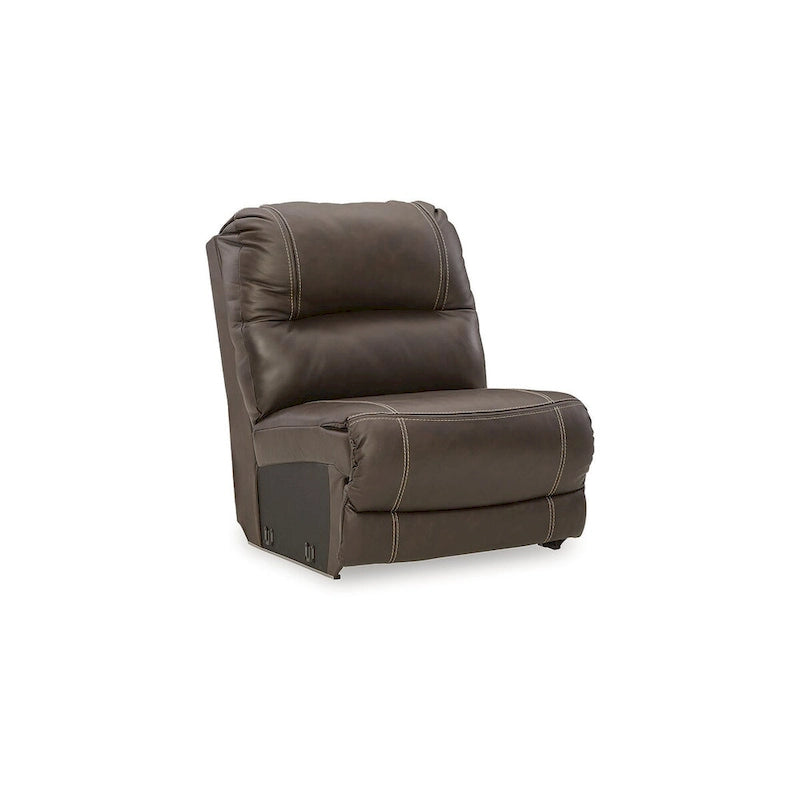 Signature Design by Ashley Divano sezionale reclinabile elettrico Dunleith Brown a 5 pezzi - 123 larghezza x 123 profondità x 43 altezza