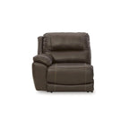 Signature Design by Ashley Divano sezionale reclinabile elettrico Dunleith Brown a 5 pezzi - 123 larghezza x 123 profondità x 43 altezza