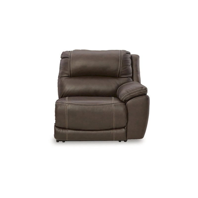 Signature Design by Ashley Divano sezionale reclinabile elettrico Dunleith Brown a 5 pezzi - 123 larghezza x 123 profondità x 43 altezza