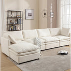 Divano componibile moderno imbottito con chaise longue
