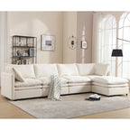 Divano componibile moderno imbottito con chaise longue