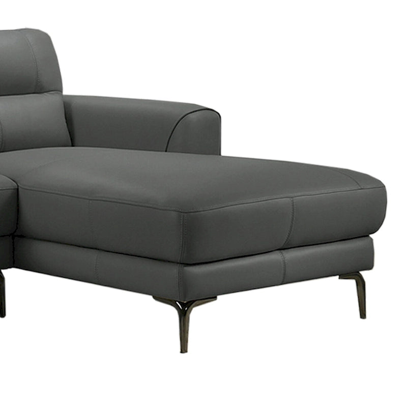 Set Divano Componibile a 2 Pezzi in Similpelle con Gambe in Metallo