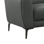 Set Divano Componibile a 2 Pezzi in Similpelle con Gambe in Metallo