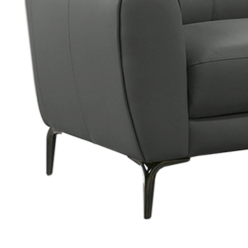 Set Divano Componibile a 2 Pezzi in Similpelle con Gambe in Metallo