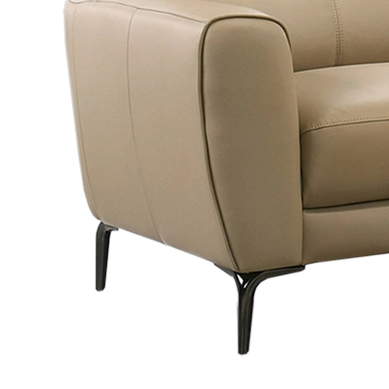 Set Divano Componibile a 2 Pezzi in Similpelle con Gambe in Metallo