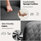 Poltroncina Girevole Sedia da Toilette Sedia da Ufficio con Ruote Moderna Regolabile in Altezza Rosa/Grigio/Bianco