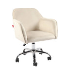 Poltroncina Girevole Sedia da Toilette Sedia da Ufficio con Ruote Moderna Regolabile in Altezza Rosa/Grigio/Bianco