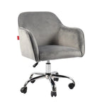 Poltroncina Girevole Sedia da Toilette Sedia da Ufficio con Ruote Moderna Regolabile in Altezza Rosa/Grigio/Bianco