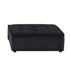Divano modulare a 5 pezzi in velluto con pouf