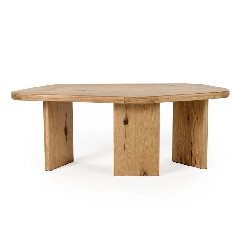 Set di tavolini da caffè moderni in legno naturale