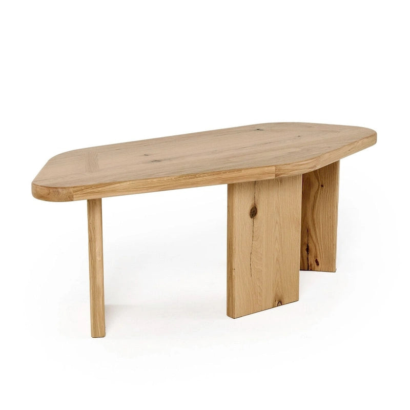 Set di tavolini da caffè moderni in legno naturale