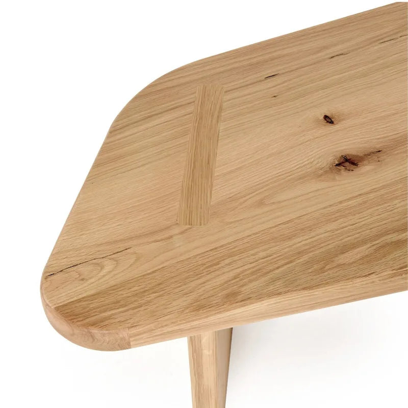 Set di tavolini da caffè moderni in legno naturale