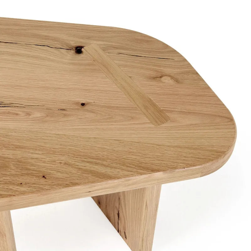 Set di tavolini da caffè moderni in legno naturale