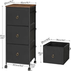 Cassettiera classificatore a 3 cassetti - 15,7P x 15,7L x 38,1H