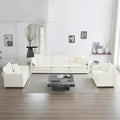 Set Divano da 3 Pezzi, Divano da Salotto 1+1+3 Posti, Poltrona, Divanetto