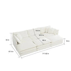 Set Divano da 3 Pezzi, Divano da Salotto 1+1+3 Posti, Poltrona, Divanetto