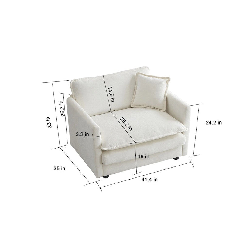 Set Divano da 3 Pezzi, Divano da Salotto 1+1+3 Posti, Poltrona, Divanetto