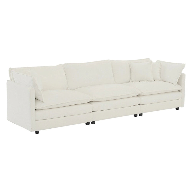 Set Divano da 3 Pezzi, Divano da Salotto 1+1+3 Posti, Poltrona, Divanetto