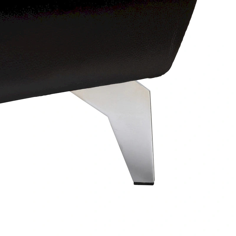 Divano componibile moderno Townsend interamente in pelle con chaise longue a destra