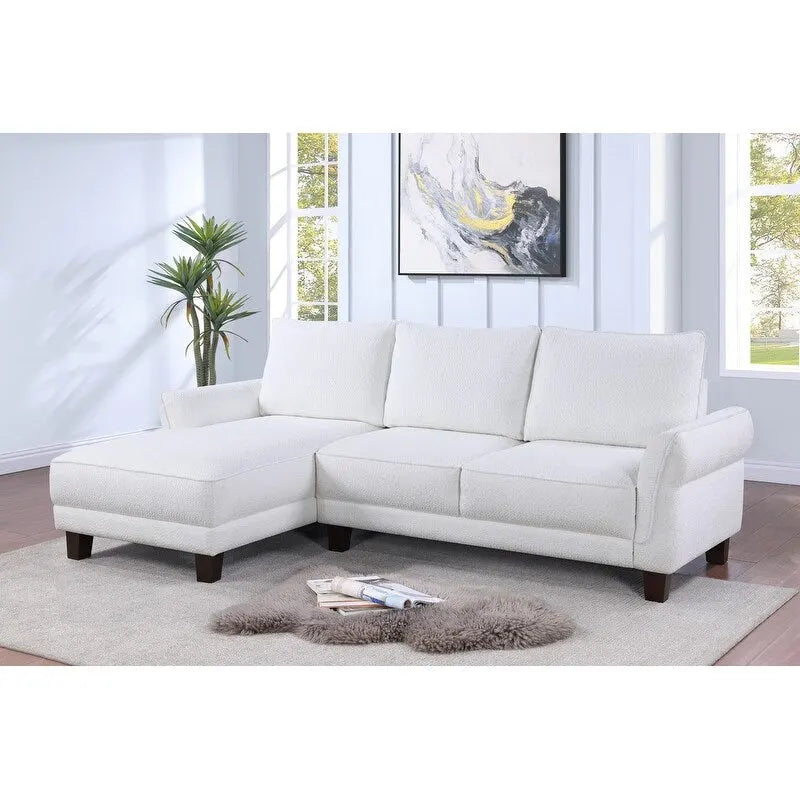 Divano componibile Belle Sherpa 96 con chaise longue a sinistra