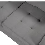 Divano sezionale moderno a L da 112 pollici con chaise reversibile, pouf contenitore e due portabicchieri - 112L x 80P x 33,7A